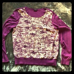 ⭐️Ann Taylor sweater with blouse front panel ⭐️